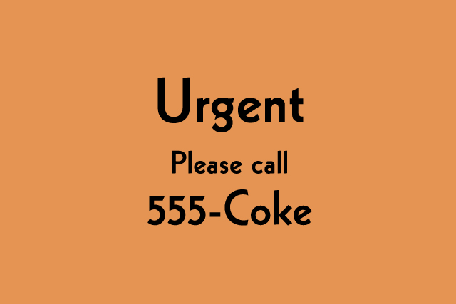 El Dios Sonriente de Rachel Crash - Urgent Please Call - 555 Coke